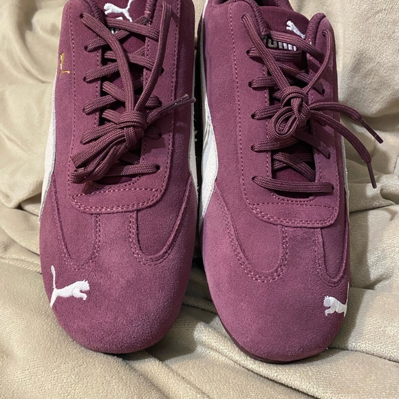Puma Maroon and Cream Athletic Shoes - Picture 2 of 5
